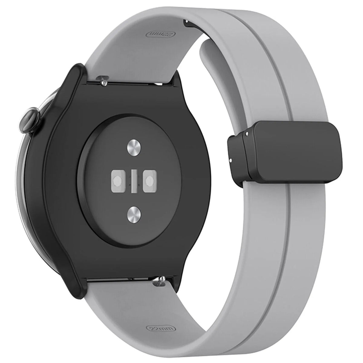D-Buckle Silicone Strap, light grey, lifestyle photo