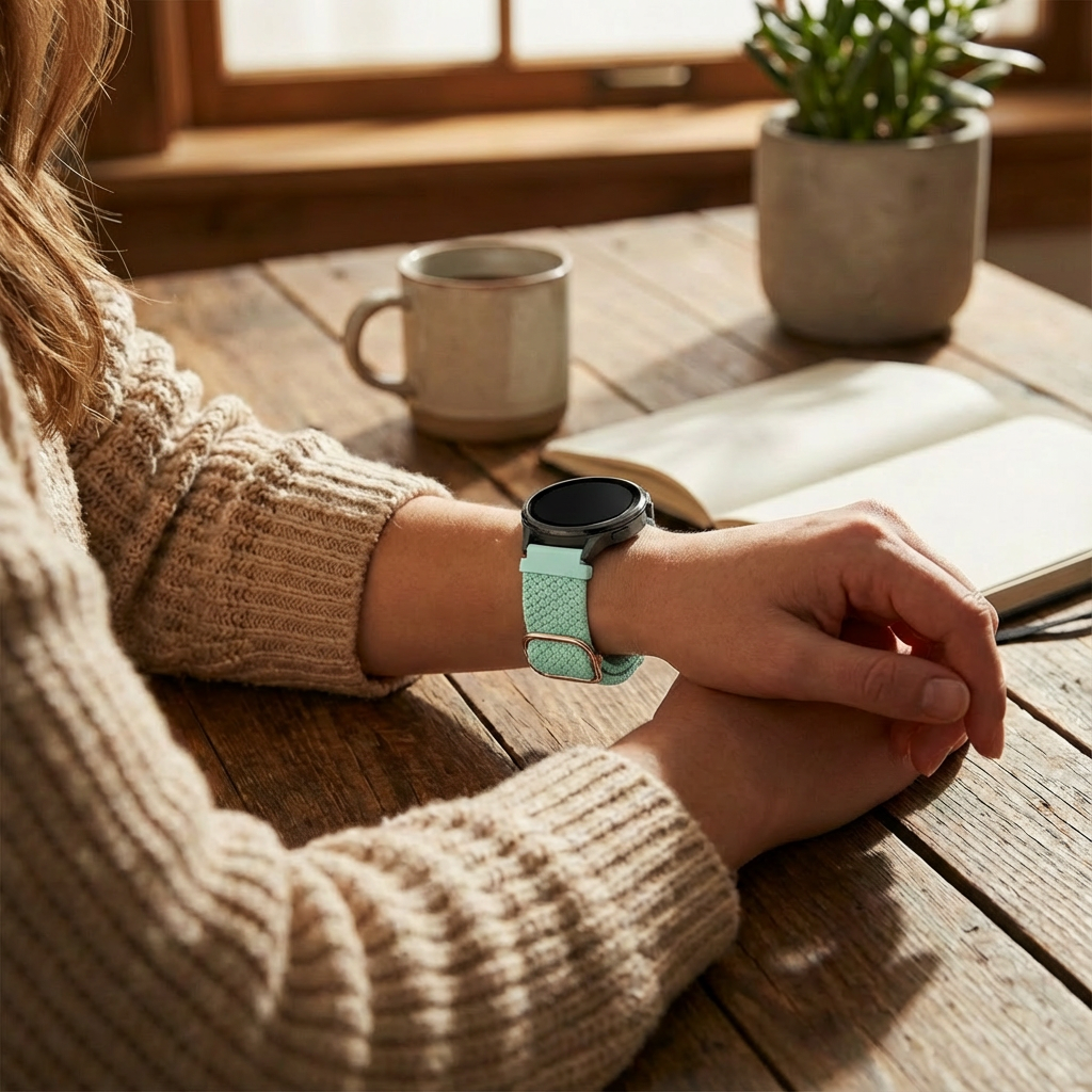 Bandz Garmin Venu 4 - 41mm Adjustable Braided Strap (Turquoise)