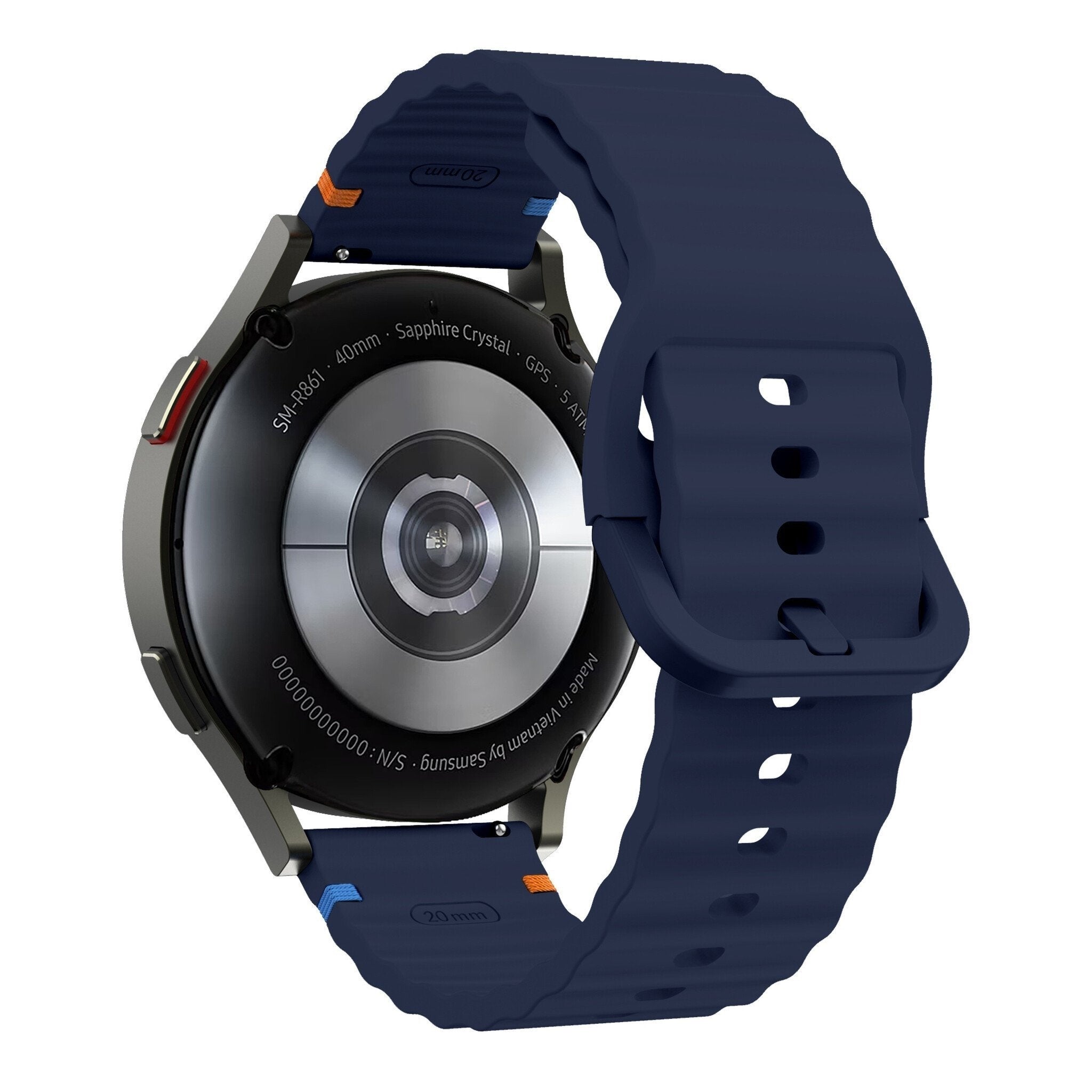 Coros Apex 42mm Wave Silicone Strap (Dark Blue)