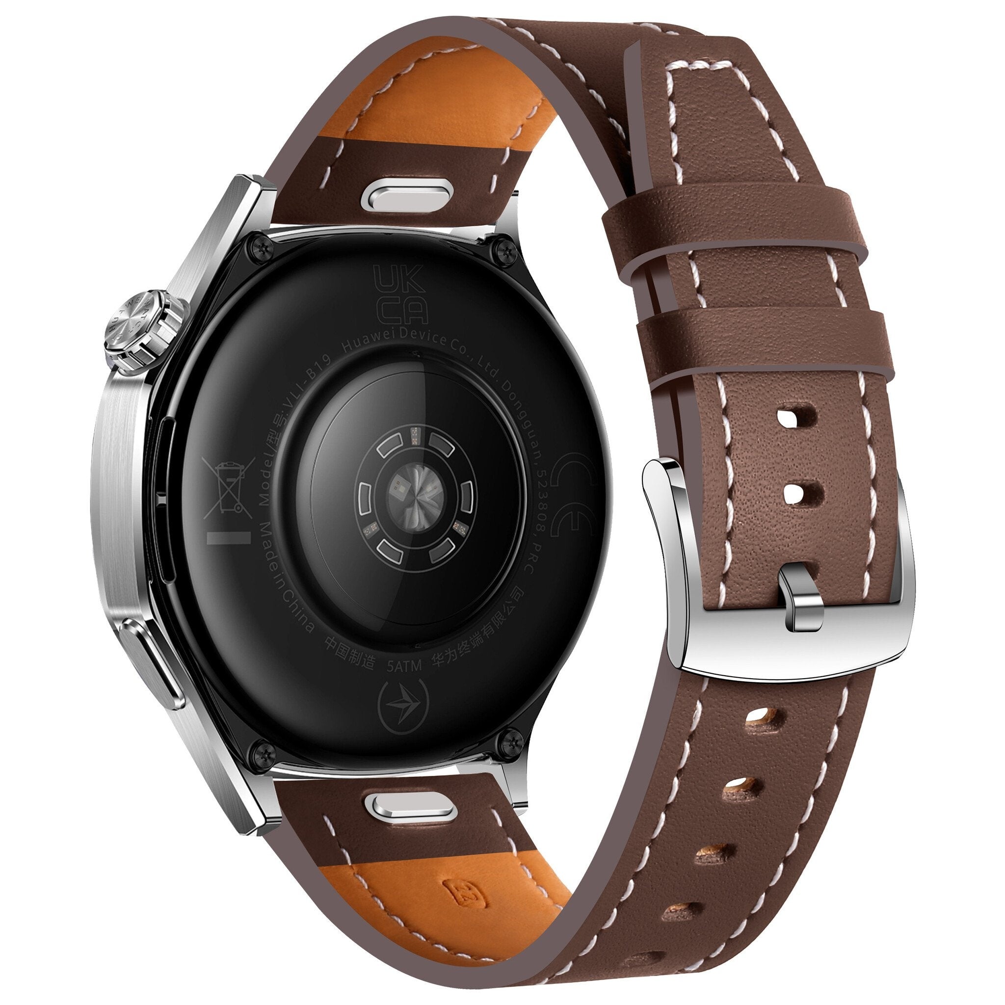 OnePlus Watch 3 'One Push' Leather Strap (Dark Brown)