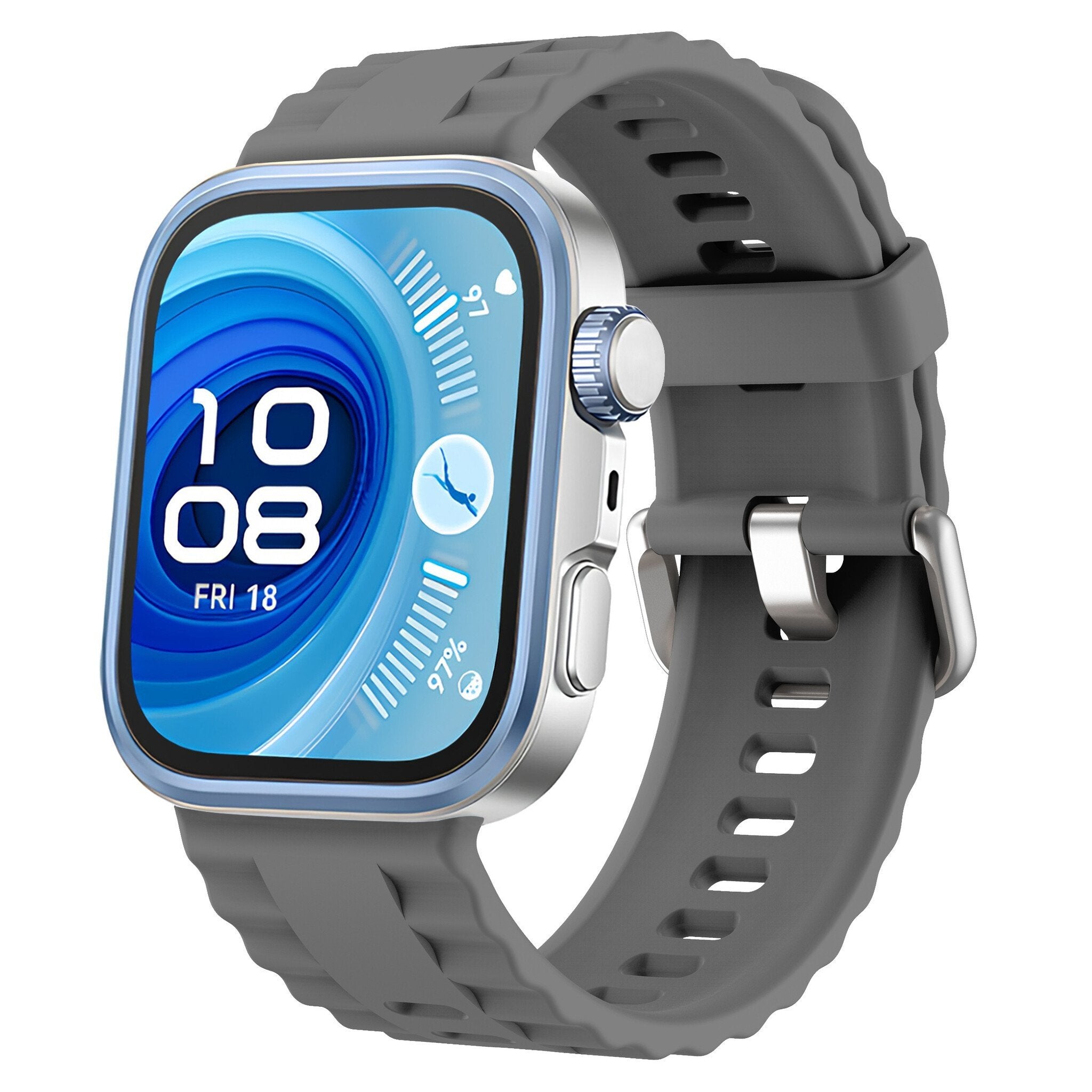 Correa silicona Classic Huawei Watch Fit 4 (gris oscuro)