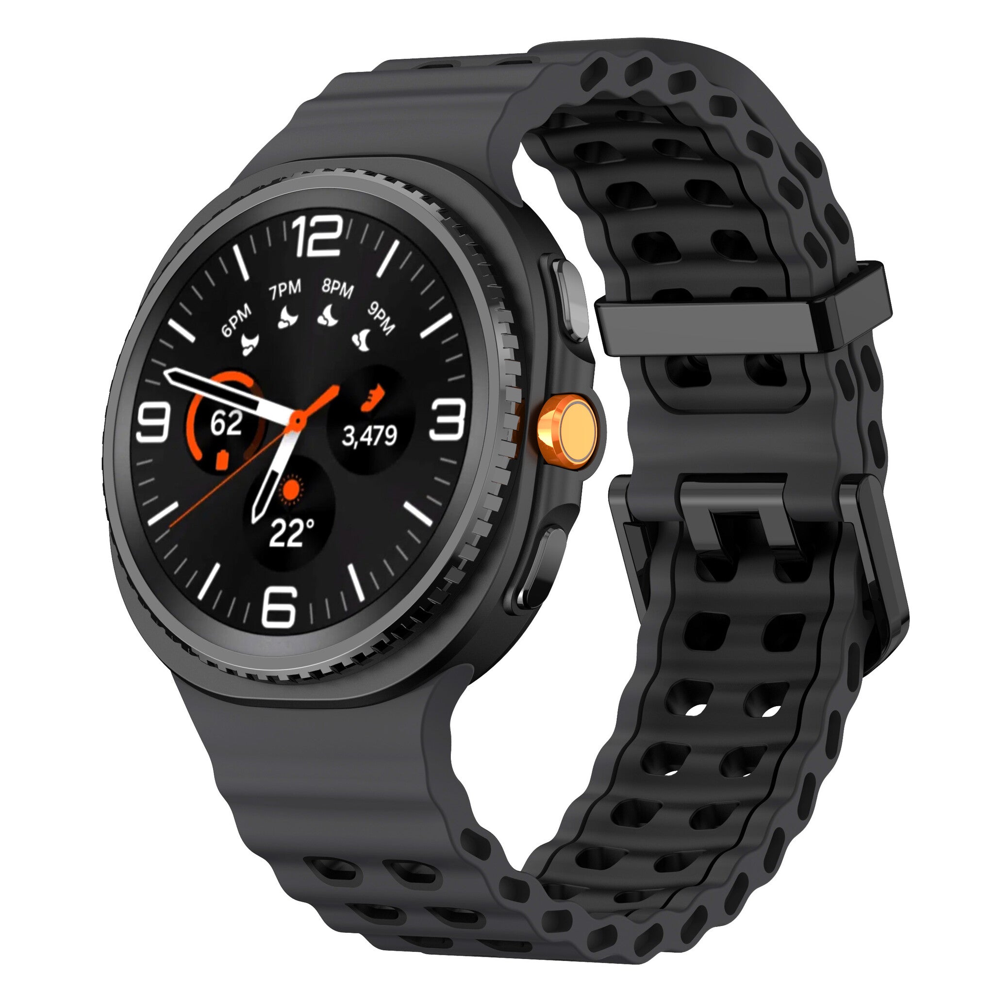 Correa Ocean Samsung Galaxy Watch 8 - 44mm (gris oscuro/negro)