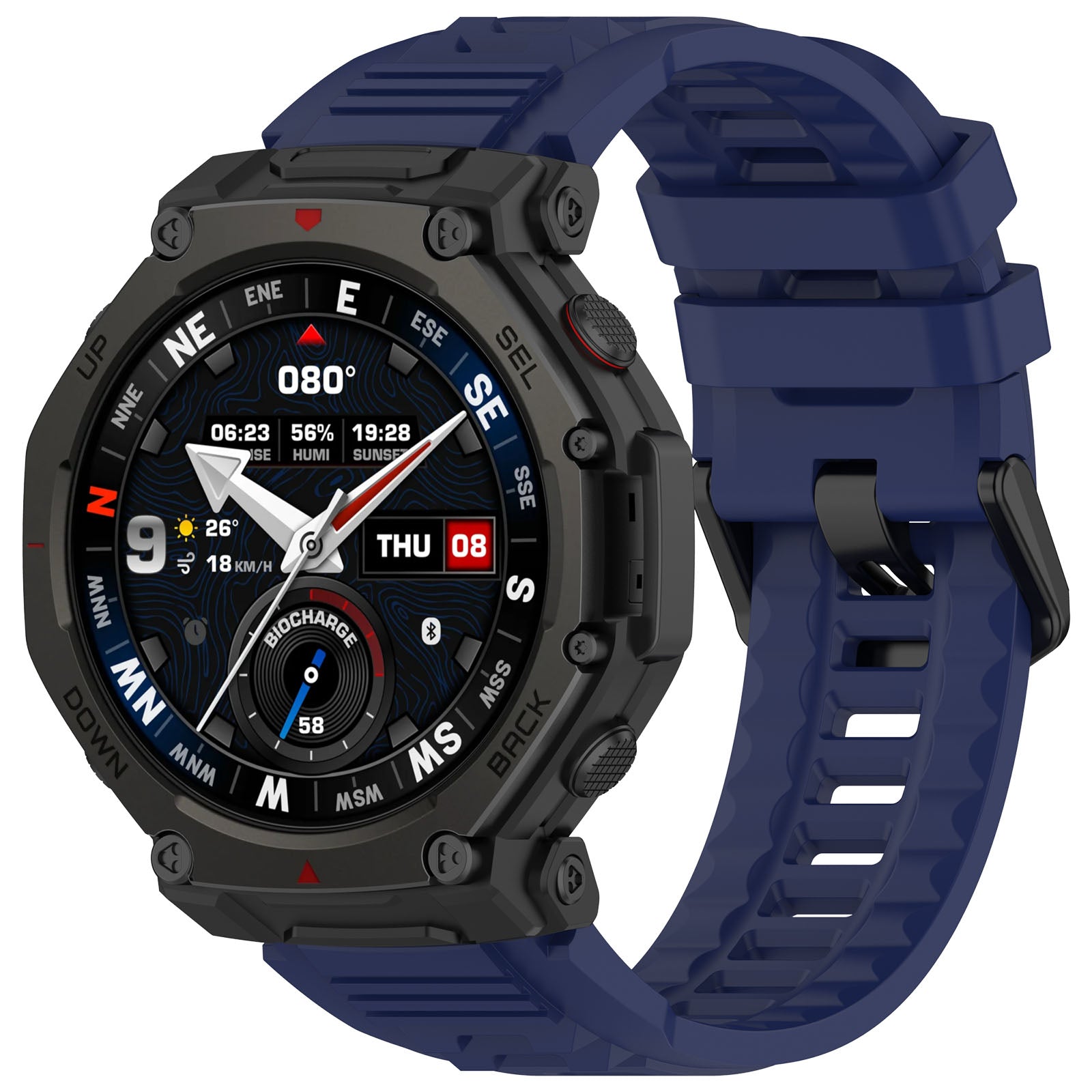 Correa silicona Amazfit T-Rex 3 Pro - 48mm (azul oscuro)