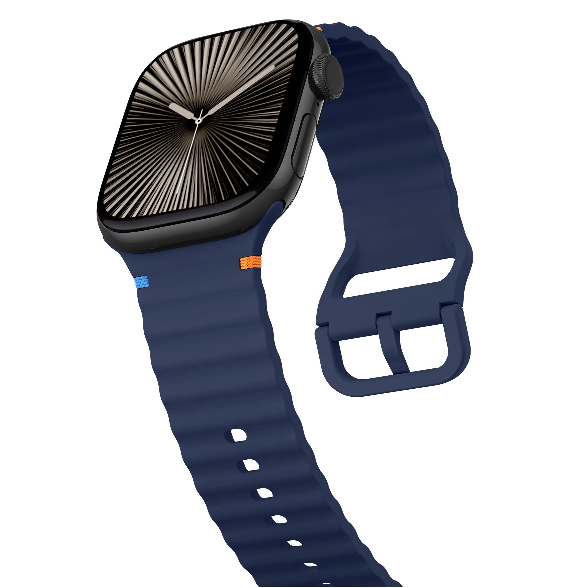 Correa silicona Wave Apple Watch (azul oscuro)