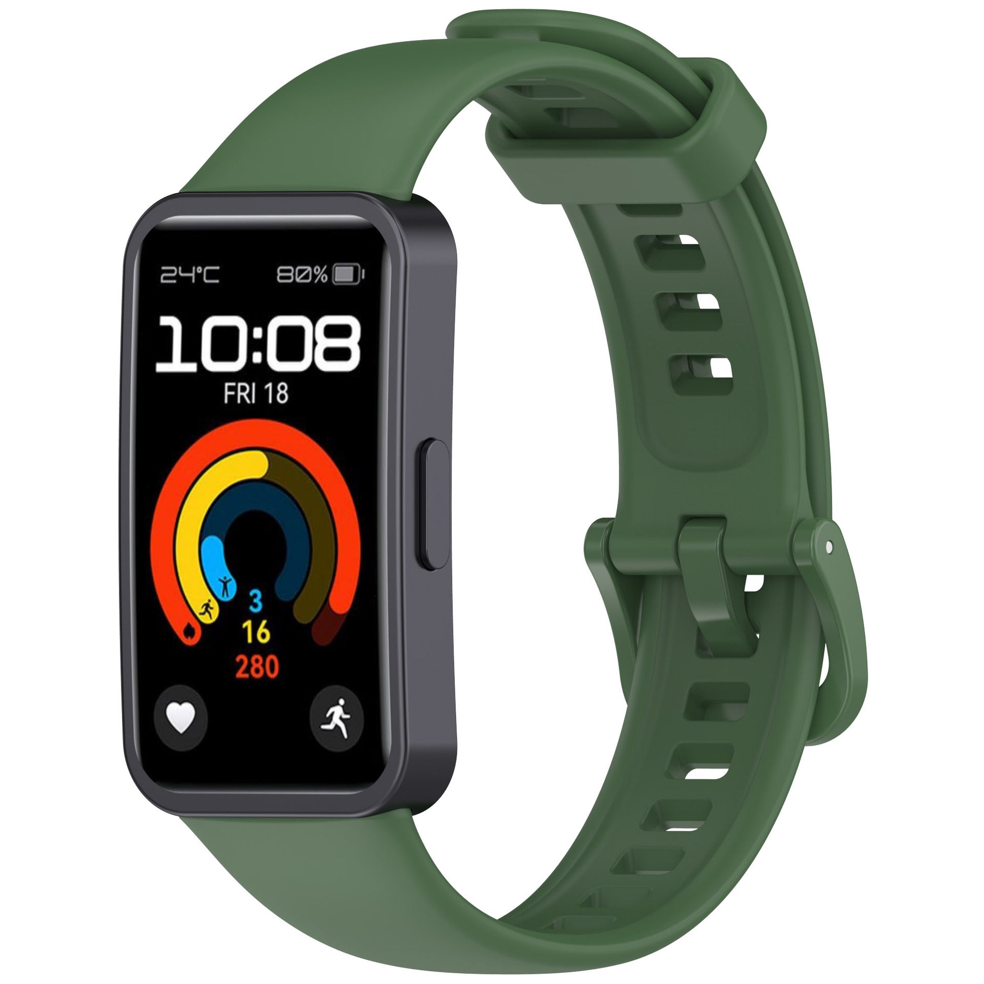 Huawei Band 8 Silicone Classic Strap (Dark Green)