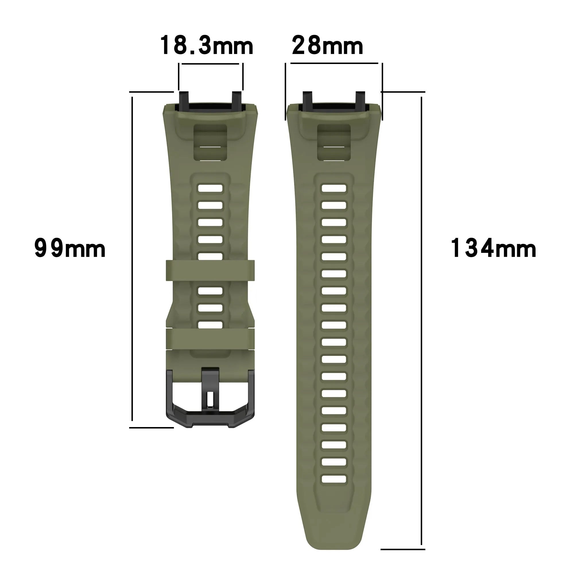 Correa silicona Amazfit T-Rex 3 (verde oscuro)