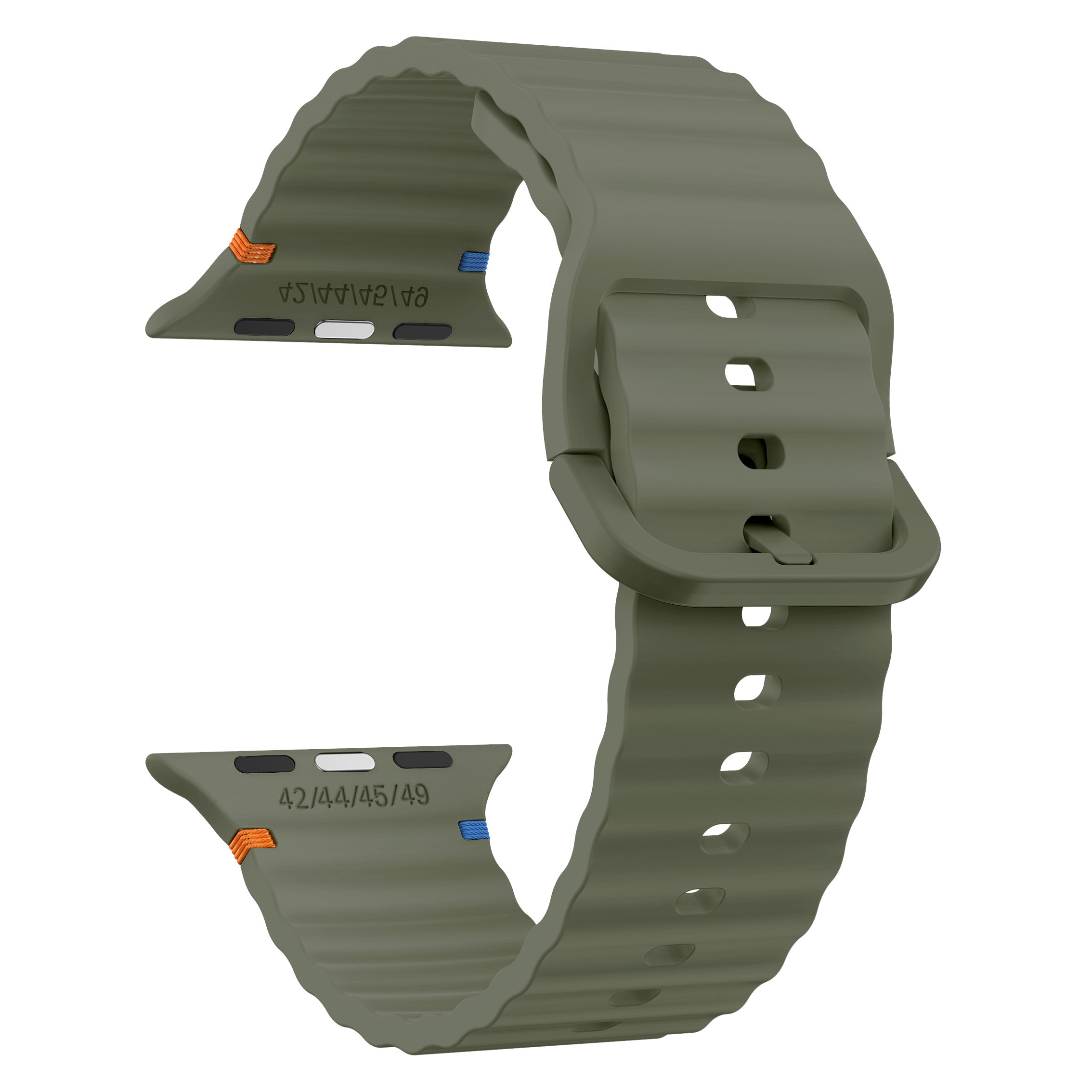 Apple Watch Wave Silicone Strap (Dark Green)