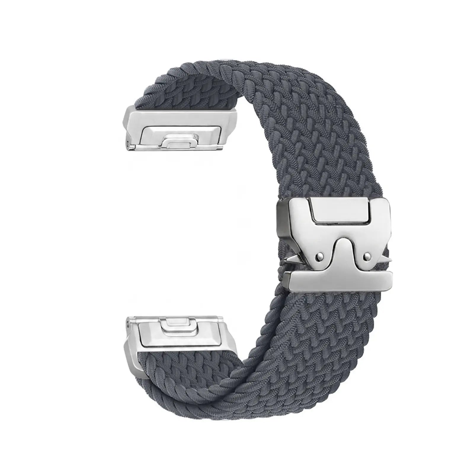 Correa trenzada con hebilla-P Garmin Quatix 8 Pro - 47mm (gris oscuro con plata)