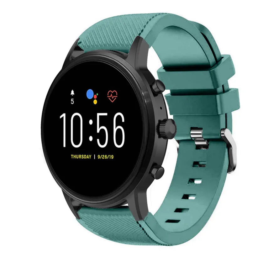 Correa silicona Fossil Gen 4 Explorist HR (verde-azul)