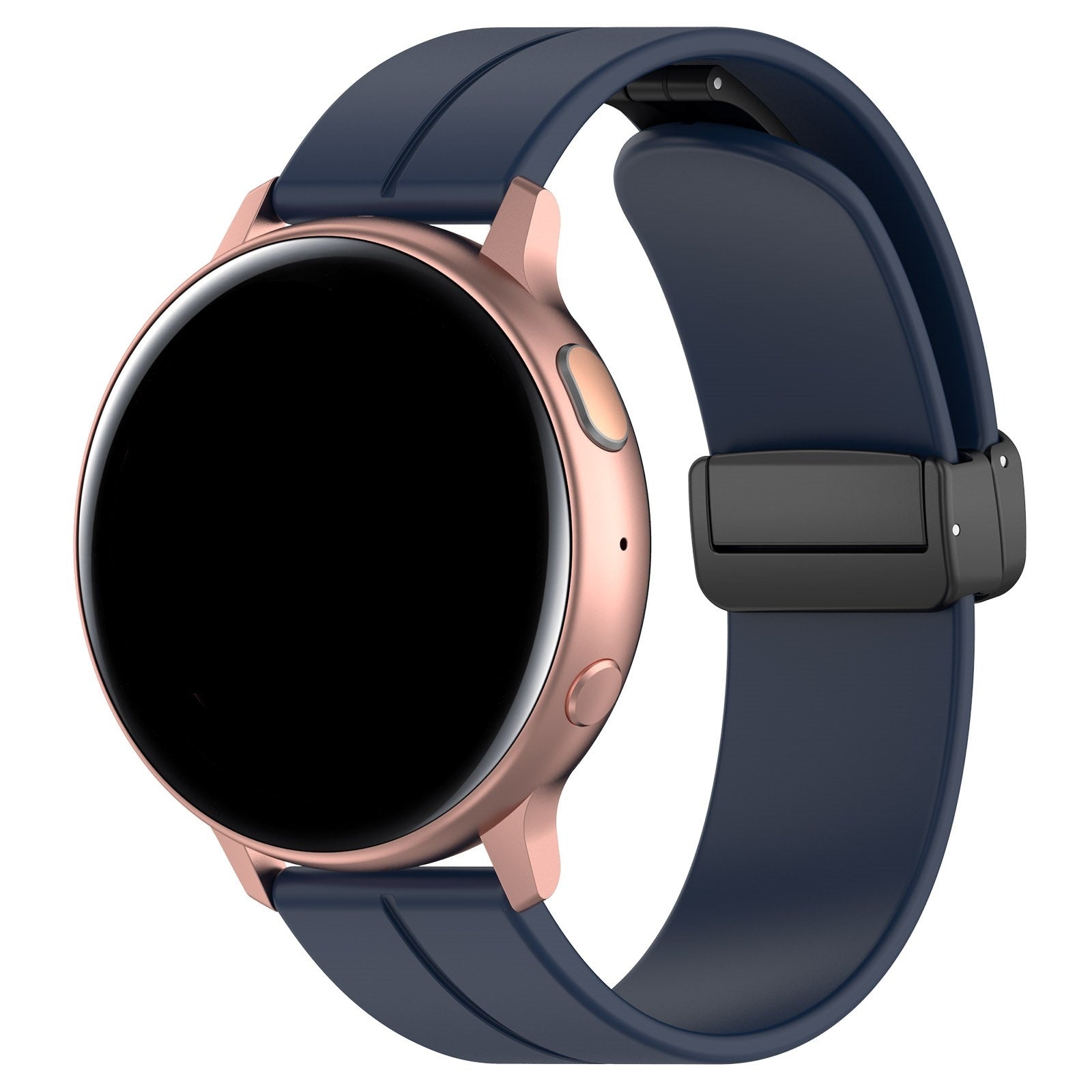 Coros Pace 2 D-Buckle Silicone Strap (Dark Blue)
