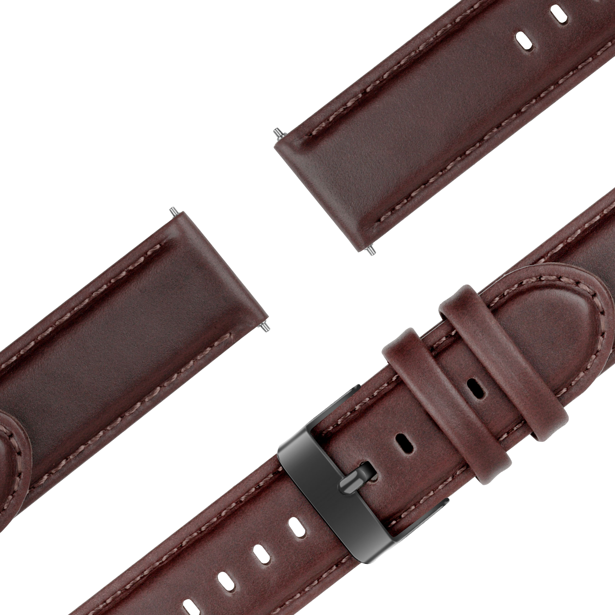 Bandz Garmin Approach S42 Leather Strap 'Classic' (Dark Brown)