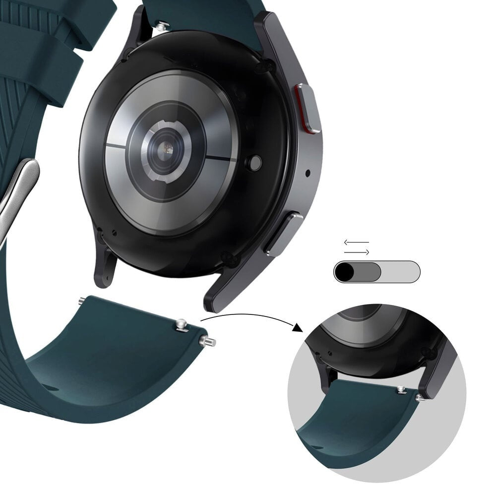 Bandz Coros Apex 42mm Silicone Strap 'Deluxe' (Dark Green)