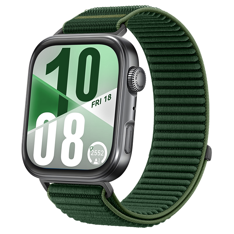 Huawei Watch Fit 4 Pro Nylon Wave Strap (Dark Green)