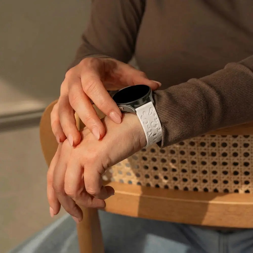 Bandz Correa silicona 'Leopard' Garmin Vivomove Sport (blanco estrella)