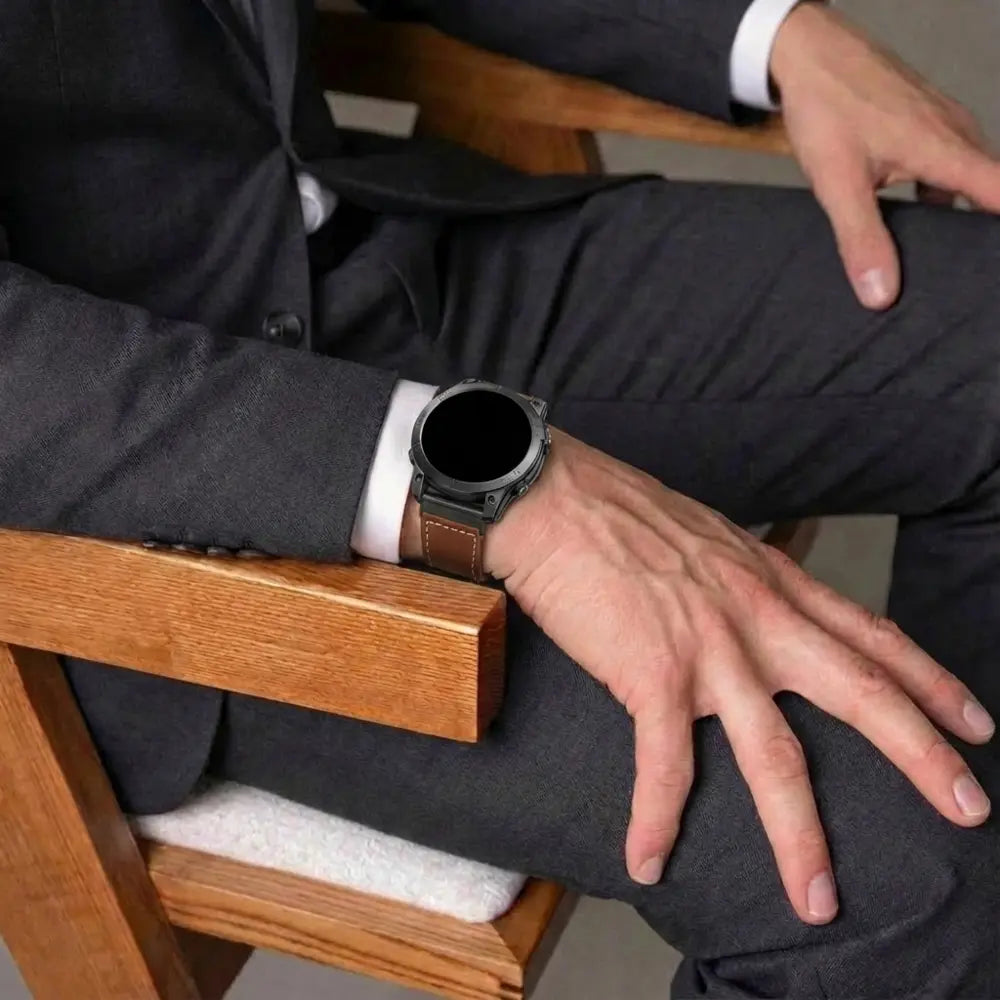 Amazfit T-Rex Ultra 2 Premium Leather Strap (Silver)