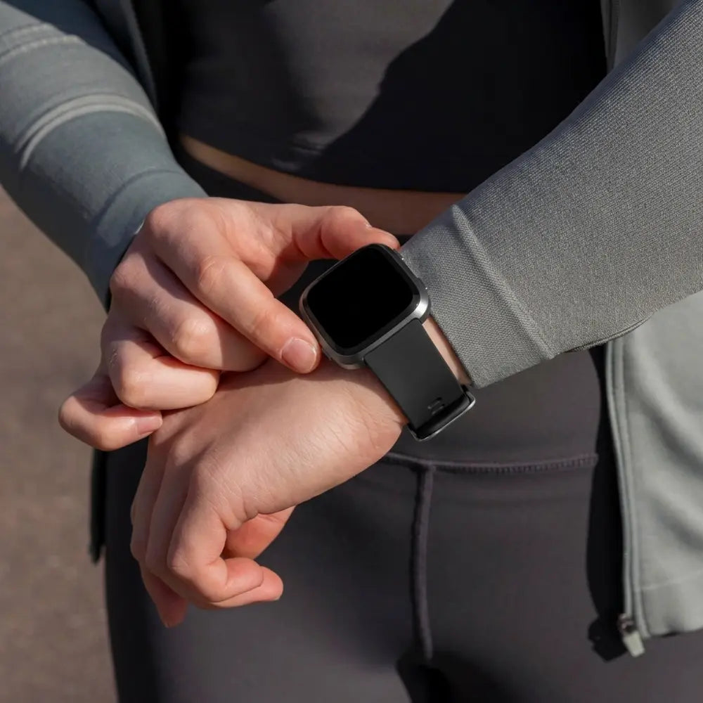 Fitbit Versa (2) siliconen bandje (zwart)