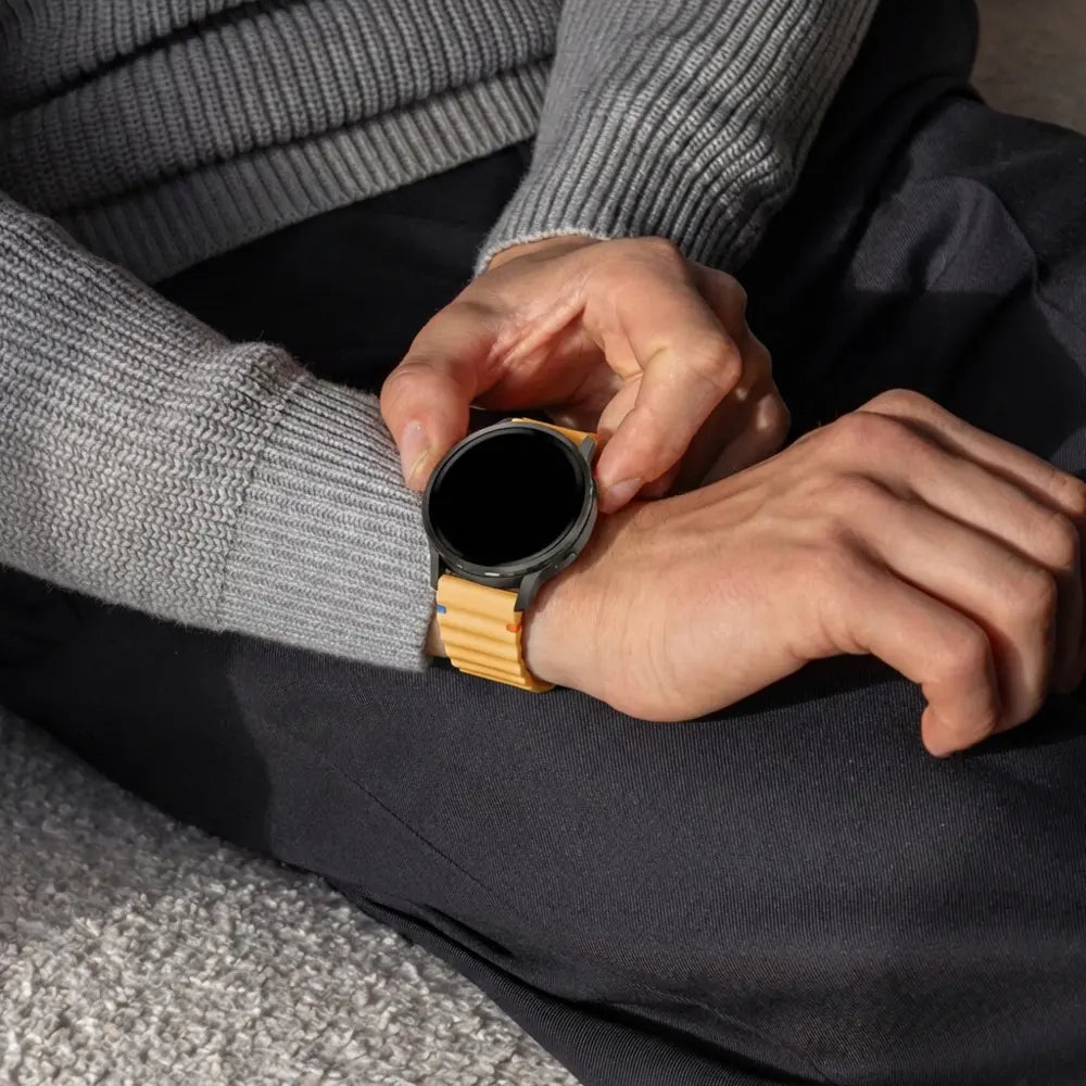 Bandz Correa silicona 'Wave' Garmin Venu 4 - 41mm (amarillo oscuro)