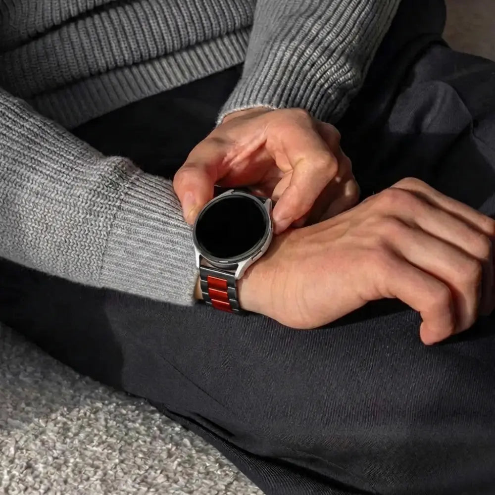 Garmin Venu 3 Steel Strap (Black-rood)