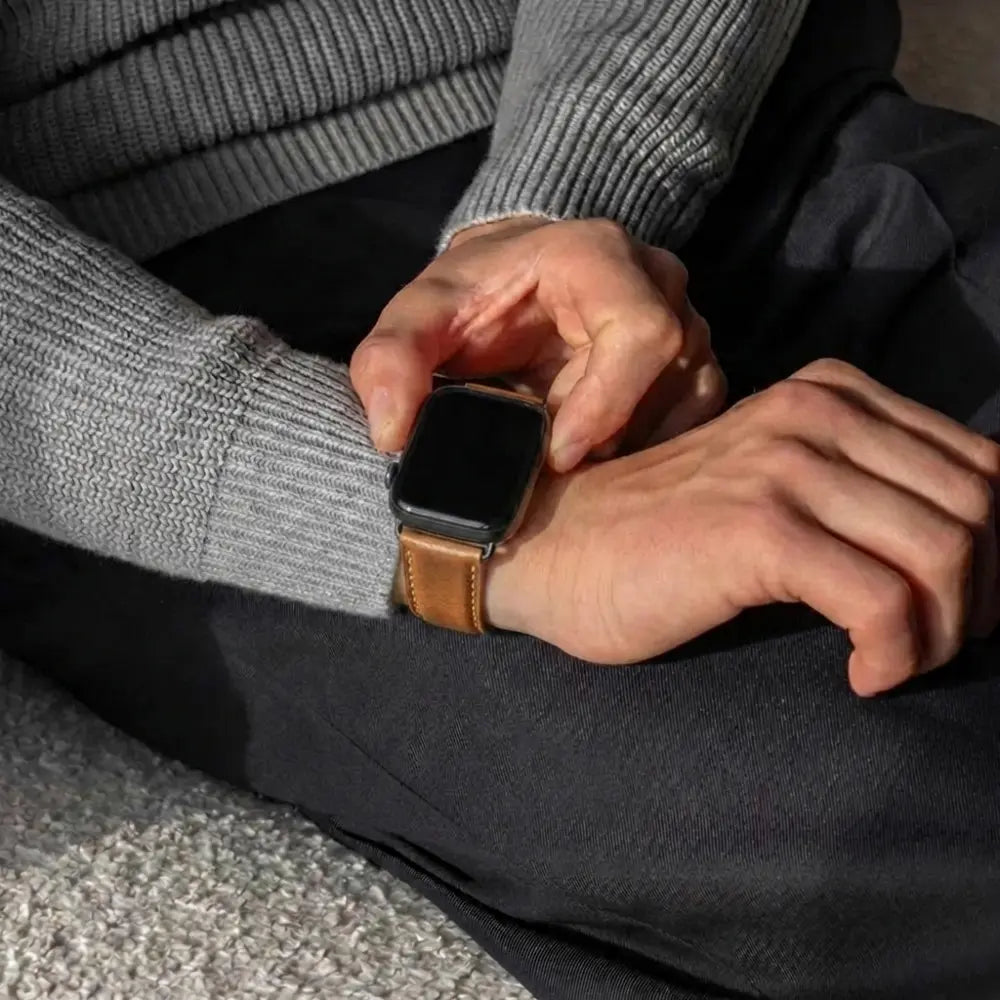 Apple Watch Leather Strap (Brown)