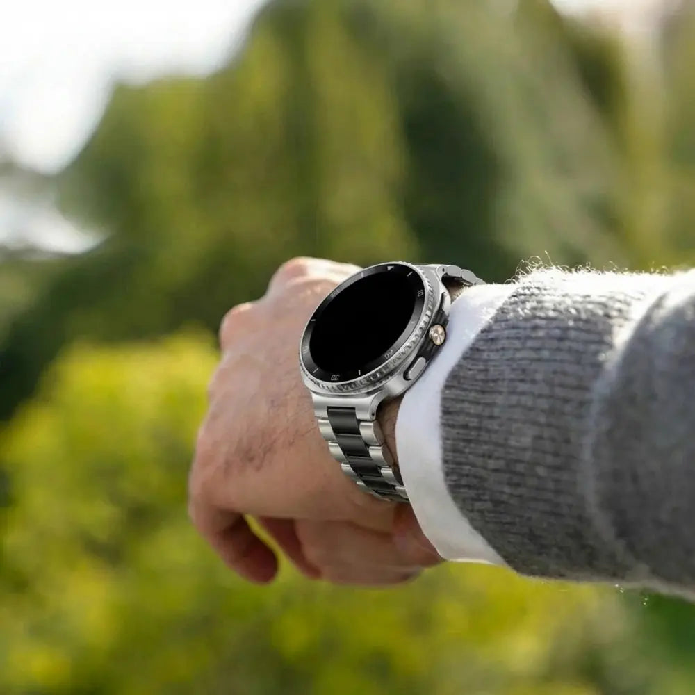 Correa acero Samsung Galaxy Watch 8 - 44mm (plateado/negro)