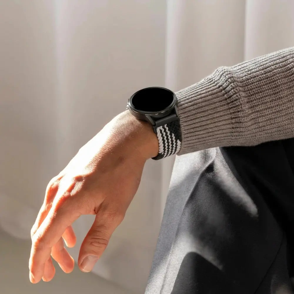 Bandz Correa trenzada 'Parachute' Garmin Approach S40 (negro/blanco)