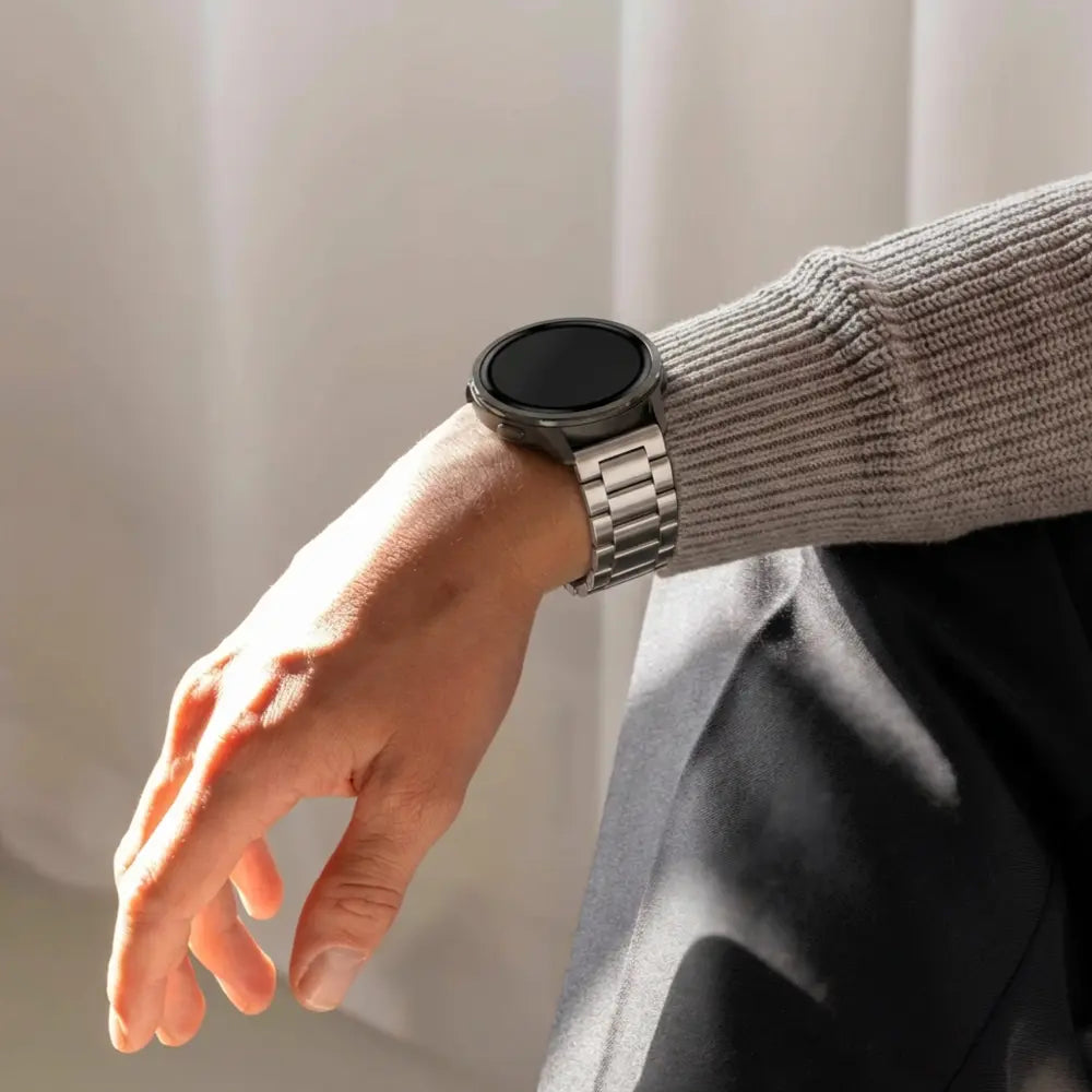 Bandz Garmin Vivoactive 4s stalen band 'Classic' (zilver)