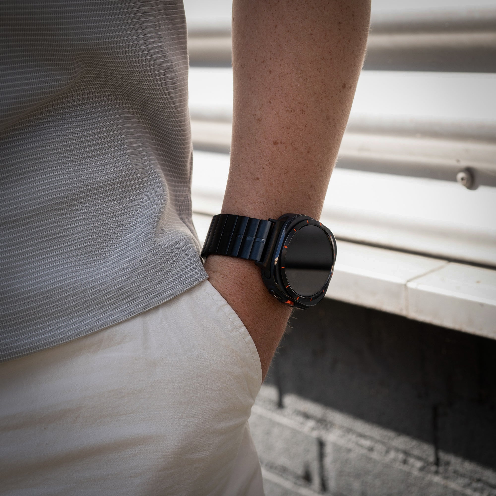 Samsung Galaxy Watch Ultra Premium Metal Strap (Black)