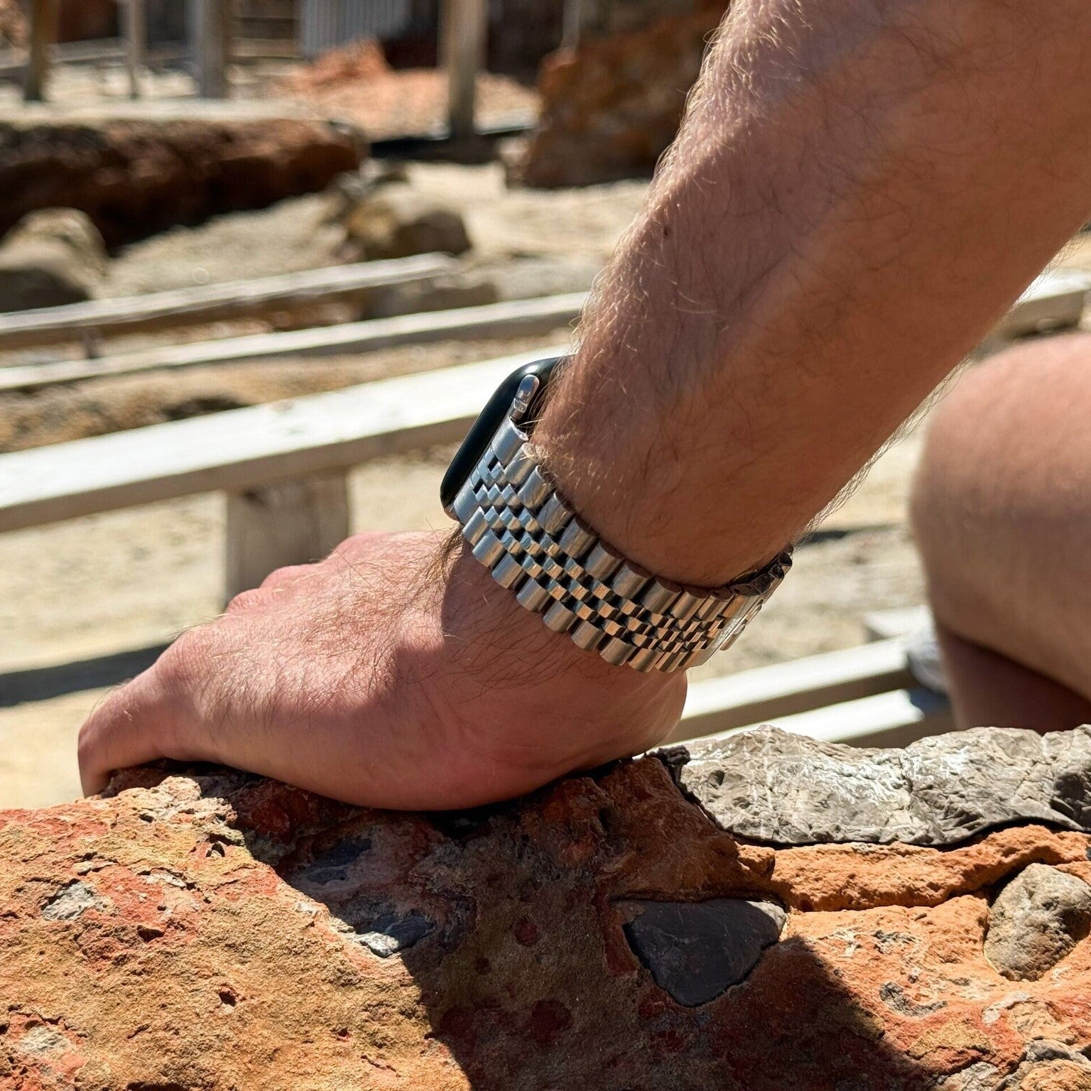 Correa acero Jubilee Apple Watch (plata)