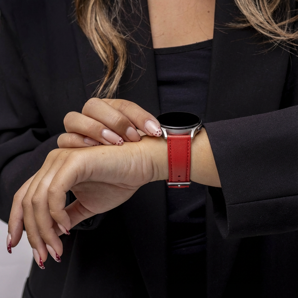 Correa cuero Fossil Gen 5e 44mm (roja)