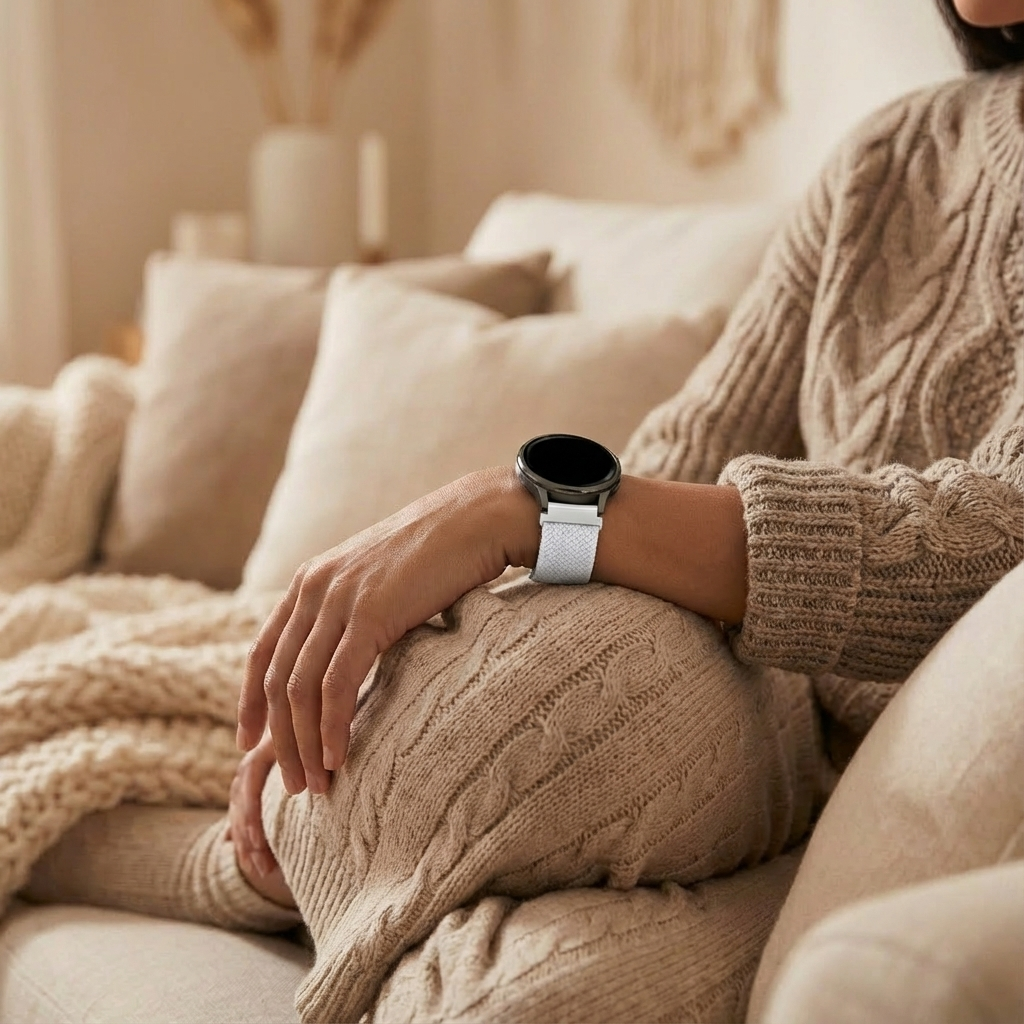 Bandz Correa trenzada ajustable Garmin Venu 4 - 41mm (blanco)