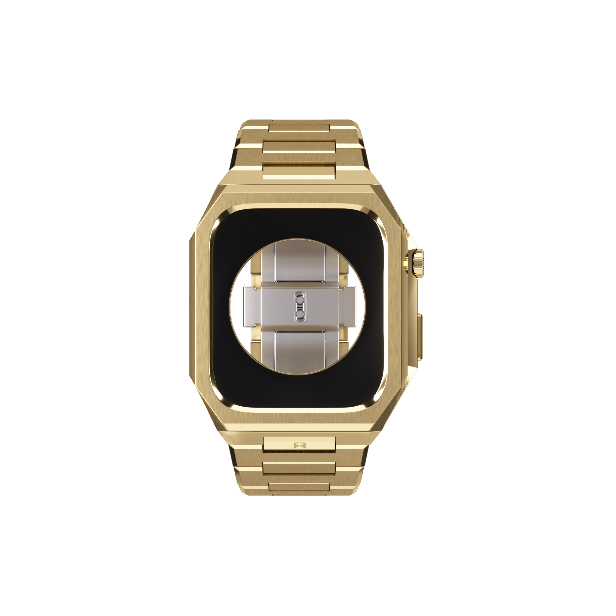 Reqior Apple Watch 45mm Case with Steel Strap 'Nautilus' (Gold)