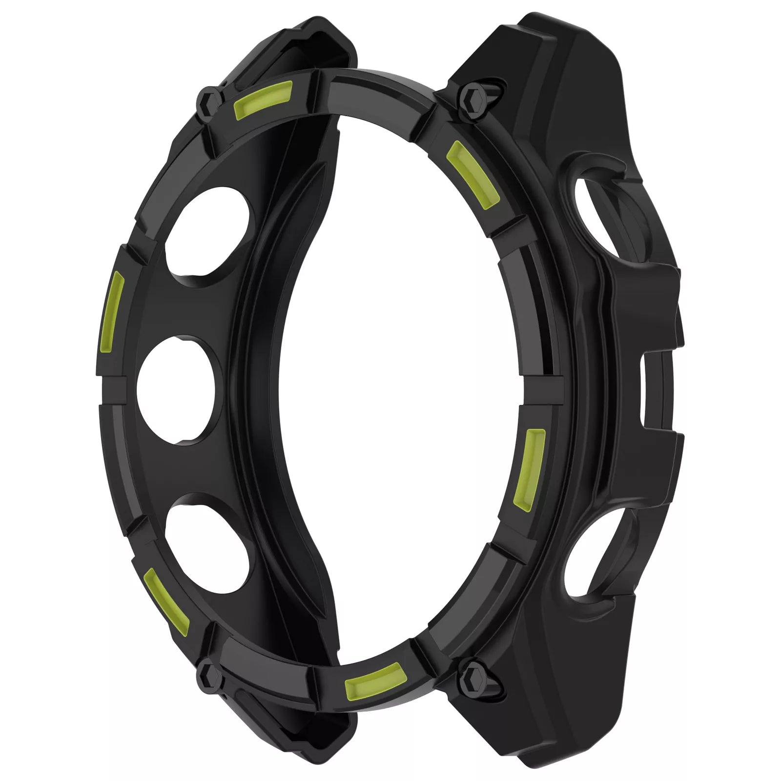 Funda TPU robusta Garmin Fenix 8 - 47mm AMOLED (negra/verde)
