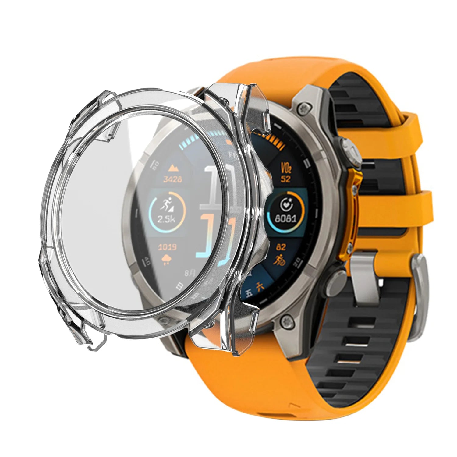 Funda rígida con cristal para Garmin Fenix 8 de 47 mm