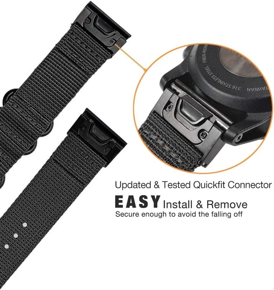 Garmin Descent MK1 Nylon Strap with Buckle (Black)