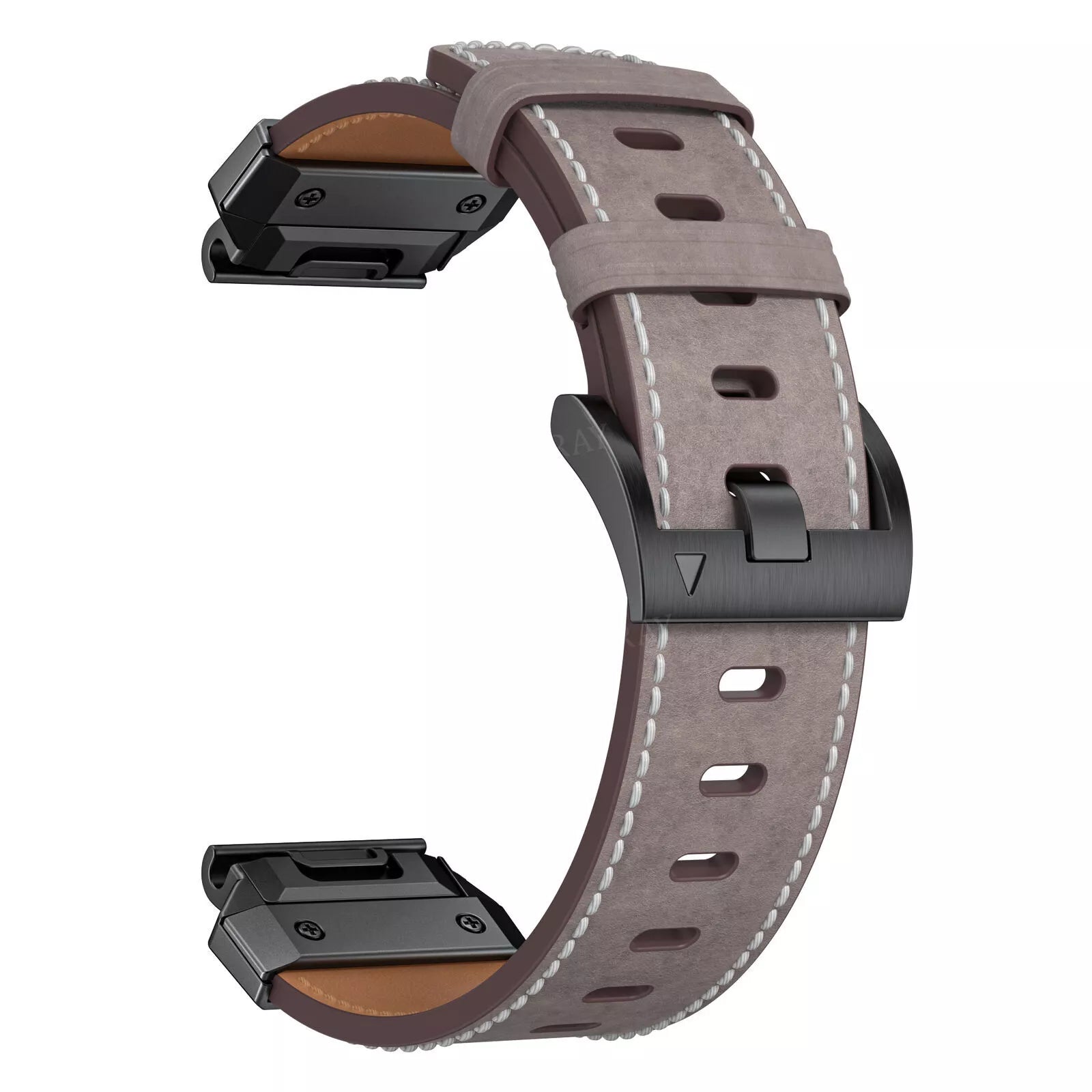Correa cuero genuina Garmin Forerunner 965 (gris)