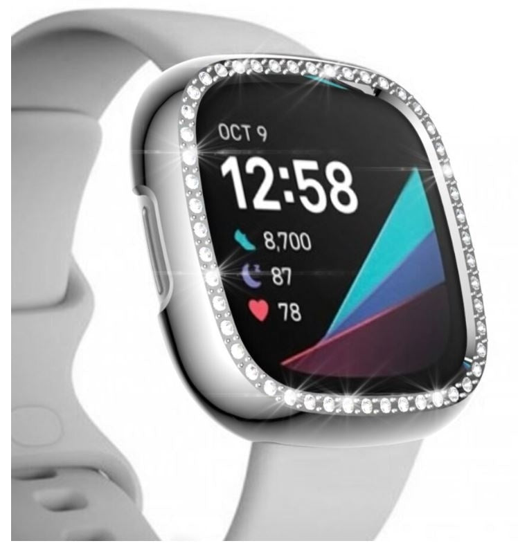 Funda diamantes Fitbit Sense (negra)