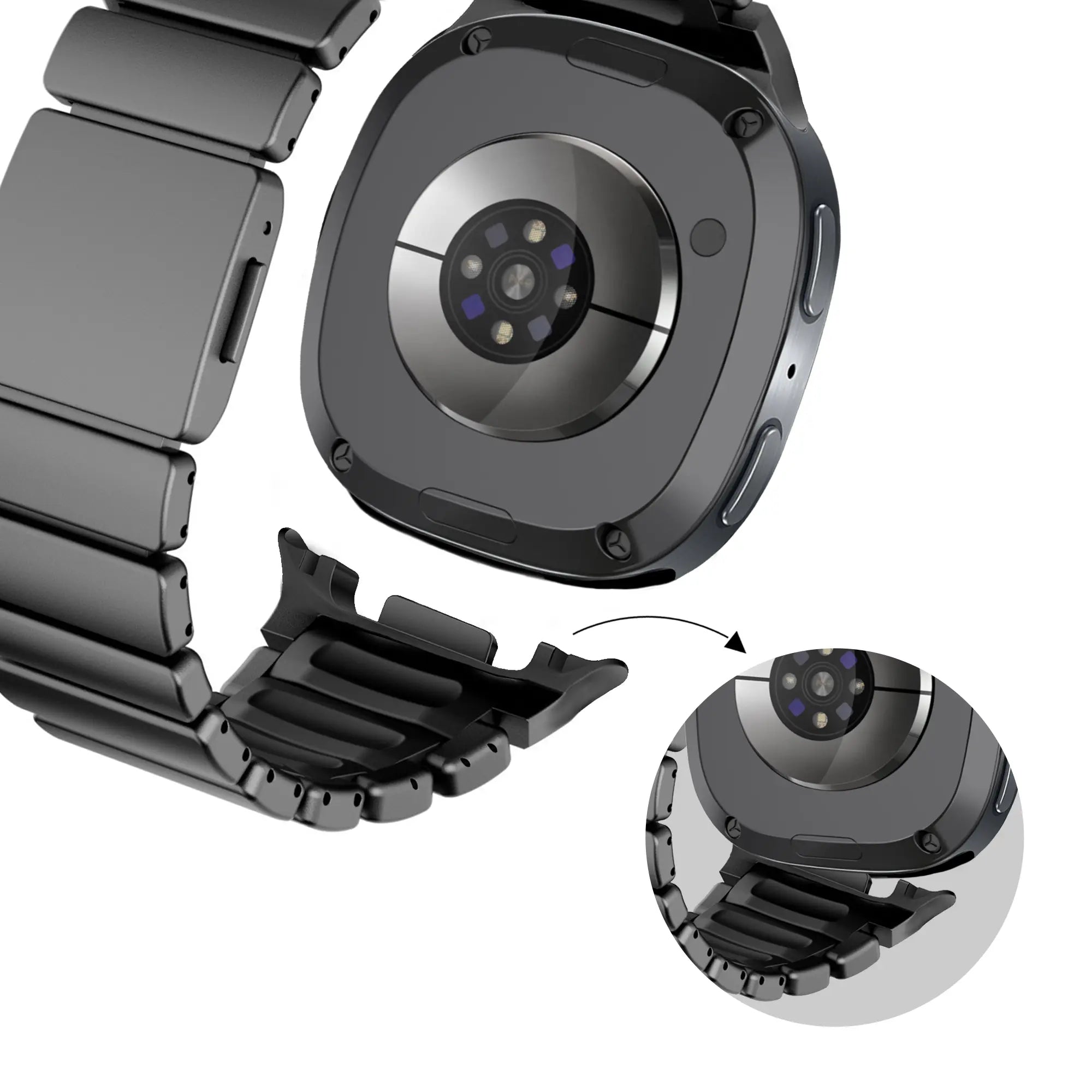 Bandz Correa titanio 'Hybrid' Samsung Galaxy Watch 9 - 40mm (negro)