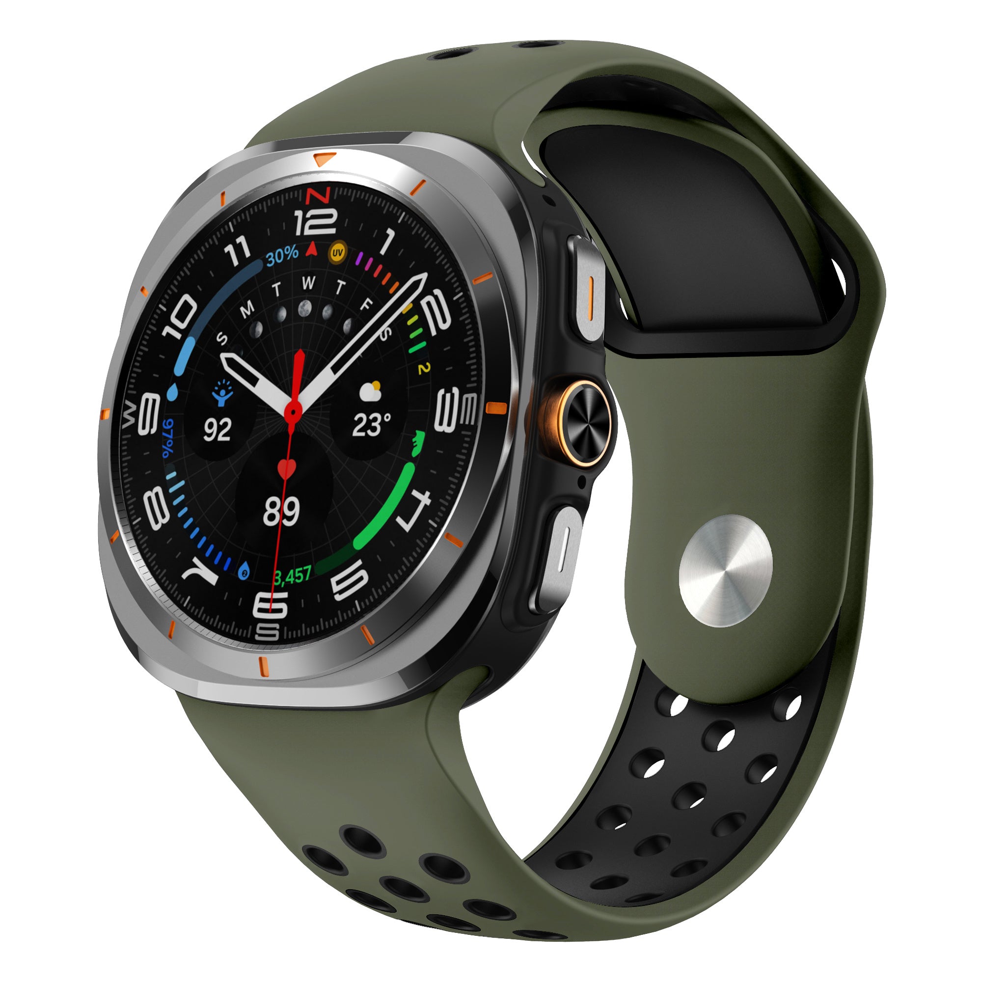 Correa deportiva Samsung Galaxy Watch Ultra (verde militar/negro)
