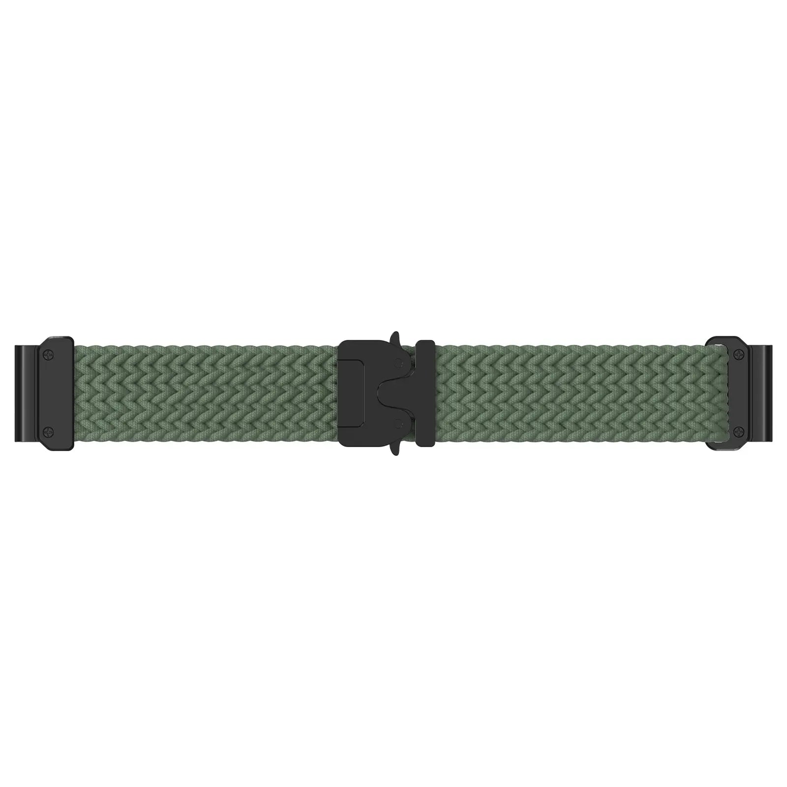 Garmin Quatix 8 Pro - 47mm Braided Strap P-Buckle (Green with Black)