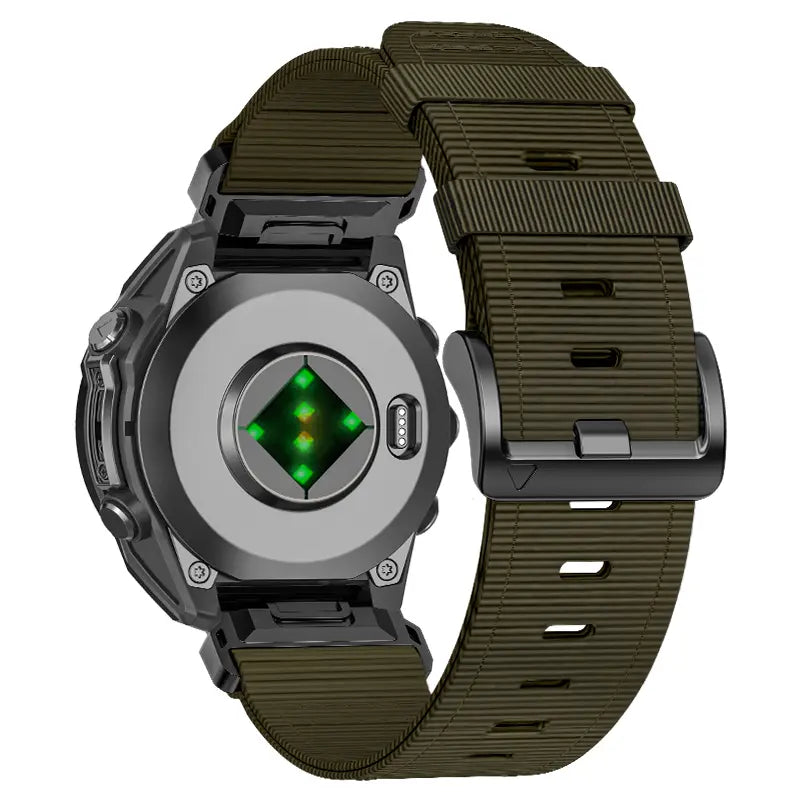 Bracelet nylon premium con hebilla Garmin Quatix 8 Pro - 47mm (verde)