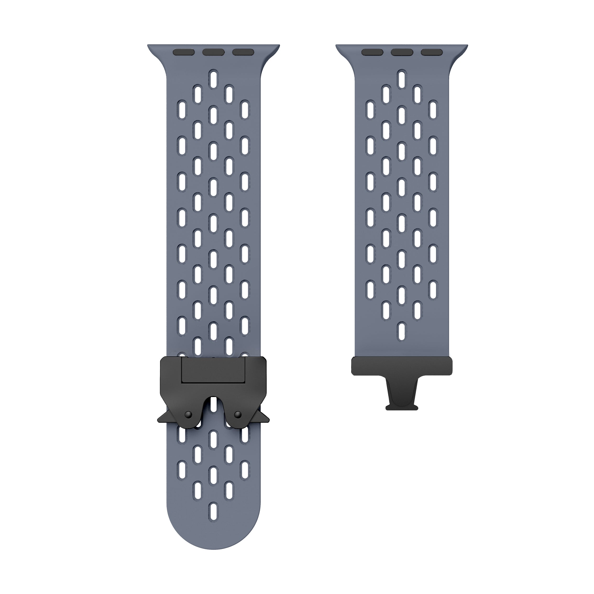 Apple Watch Silicone Air Strap with P-Buckle (Grayblue)