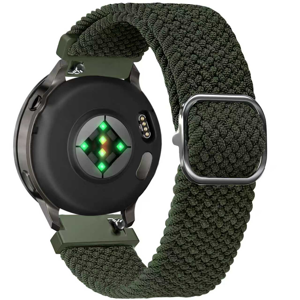 Bandz Garmin Venu 2s Adjustable Braided Strap (Green)