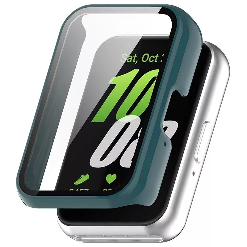 Funda rigido con vidrio Samsung Galaxy Fit 3 (verde pino)