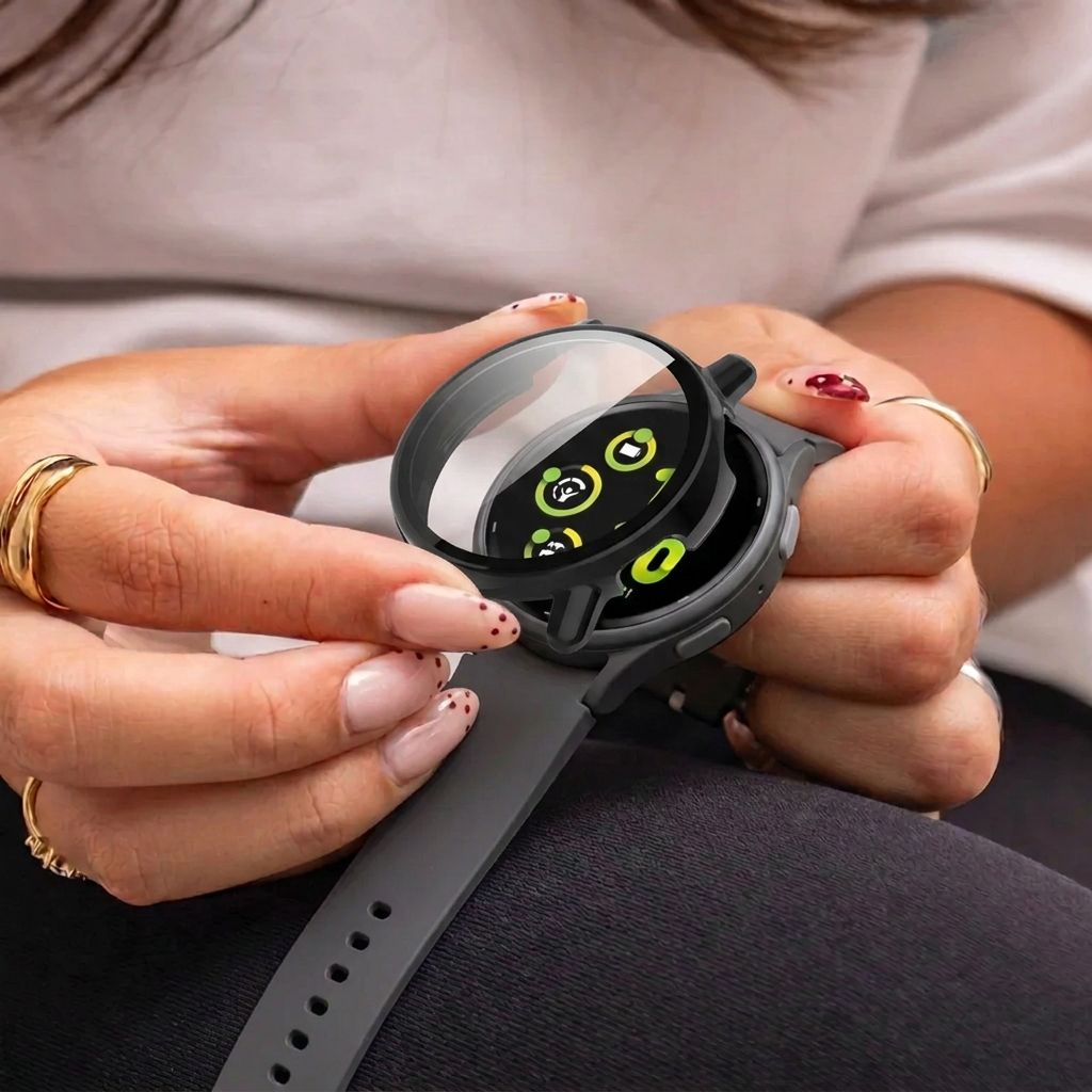 Funda rígida con vidrio Garmin Vivoactive 5 (negro)