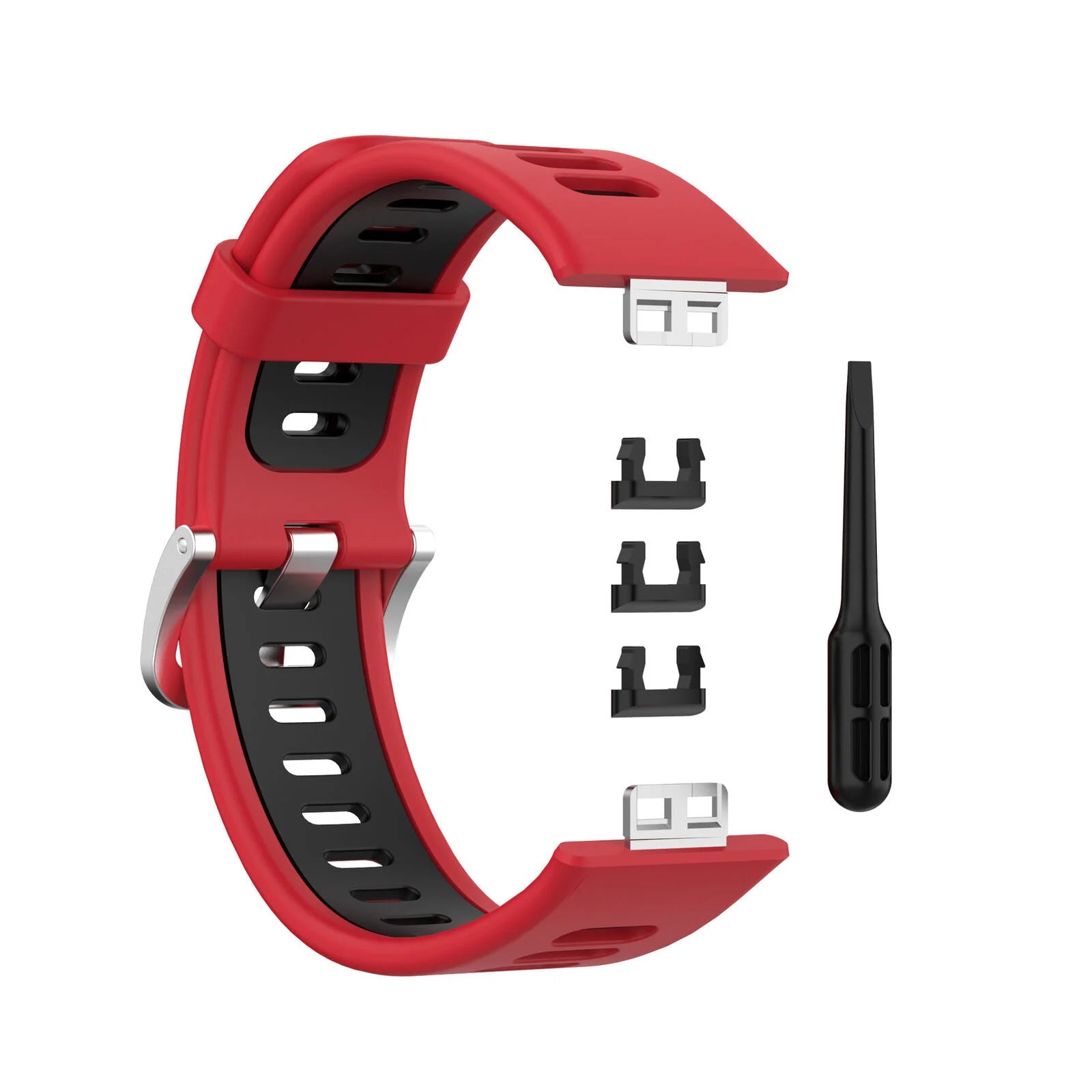 Correa deportiva con hebilla Huawei Watch Fit SE (rojo/negra)