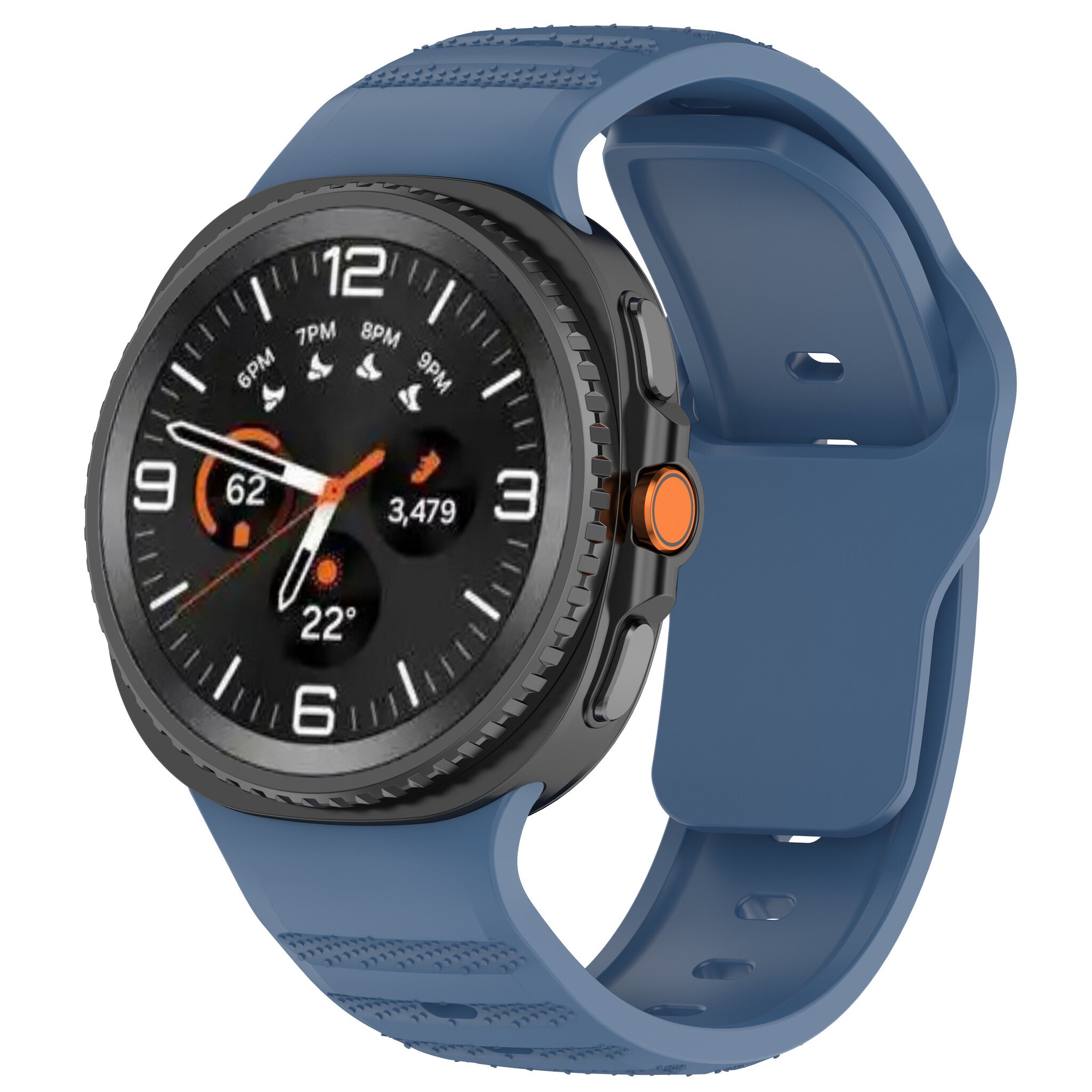 Correa silicona outdoor Samsung Galaxy Watch 8 - 44mm (gris/azul)