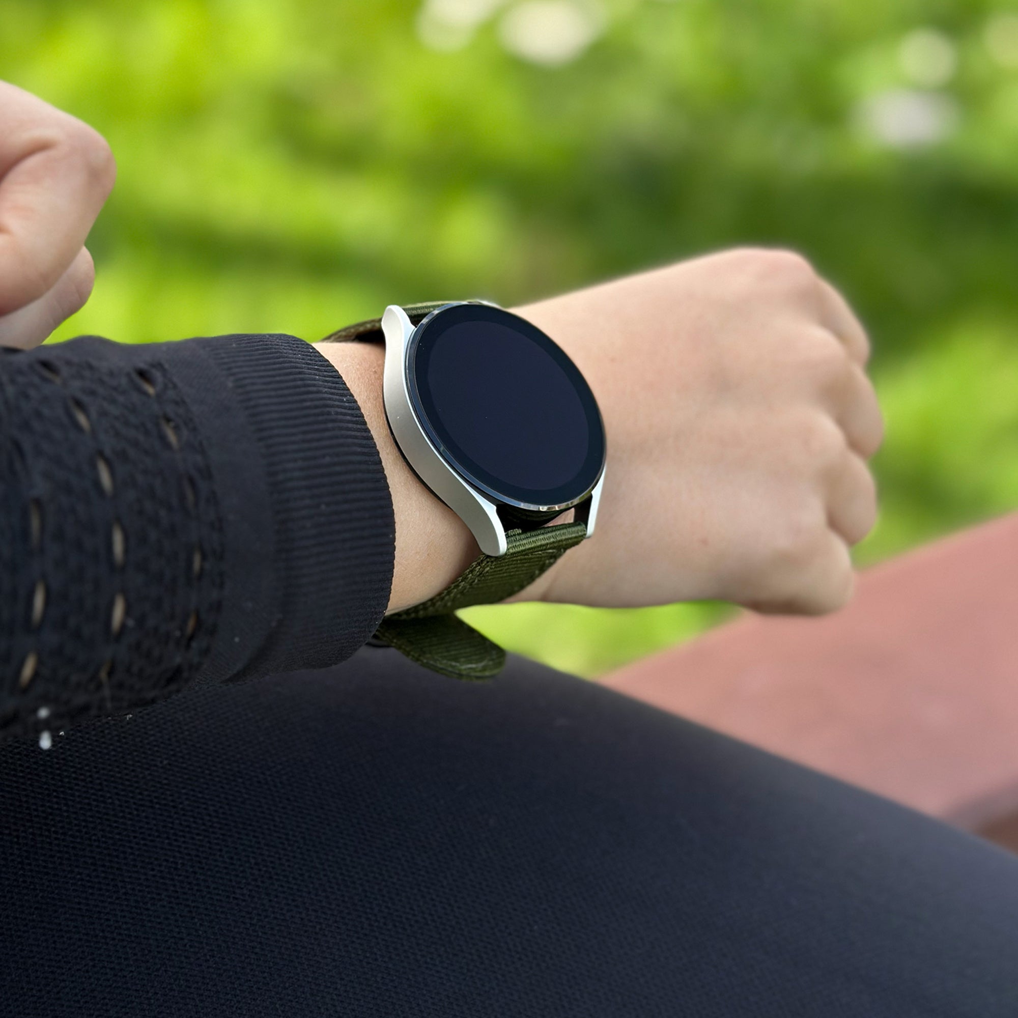 Correa nylon con hebilla Amazfit Balance 2 (verde)