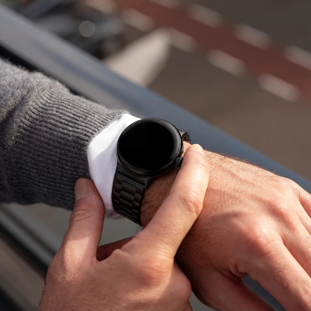 Google Pixel Watch 3 - 45mm Steel Strap (Black)