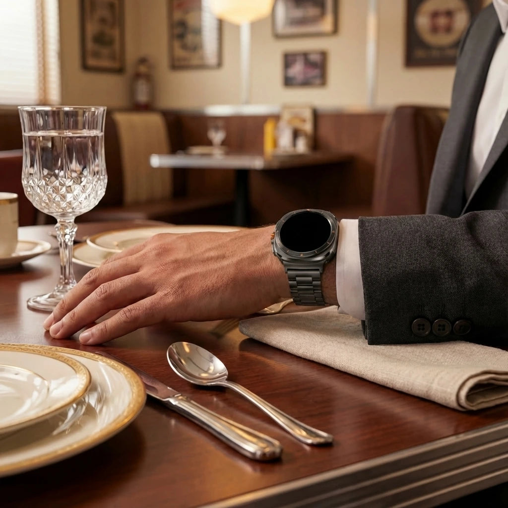 Bandz Correa acero 'Clásico' Samsung Galaxy Watch Ultra (negro)