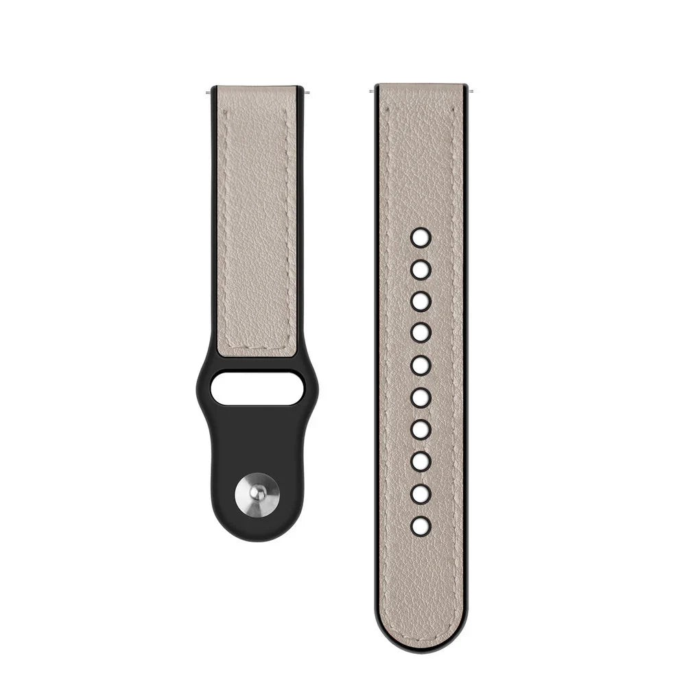 Correa cuero híbrida Amazfit Cheetah (Pro) (blanco)